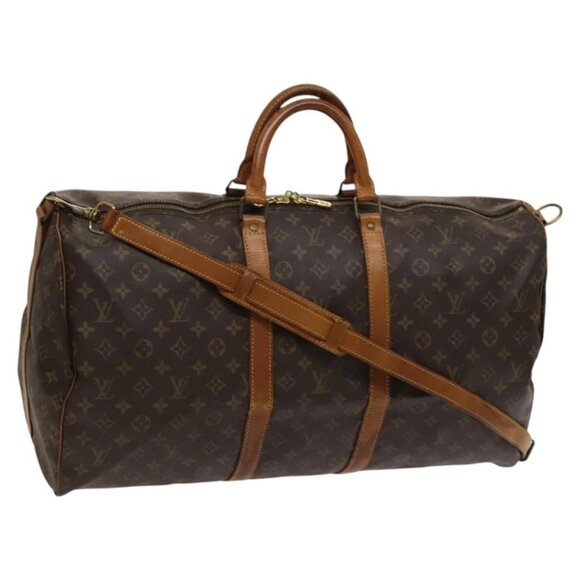 LOUIS VUITTON Monogram Keepall Bandouliere 55 Boston Bag M41414 LV Auth BD1543 - Picture 1 of 16